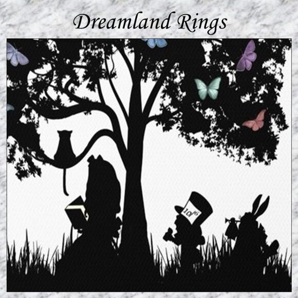 "Roses" Ring with Rose and Green German Glass - Picture 5 of 6